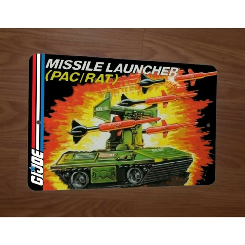 GI Joe Missile Launcher PAC RAT Art 8x12 Metal Wall Sign Retro 80s Cartoon